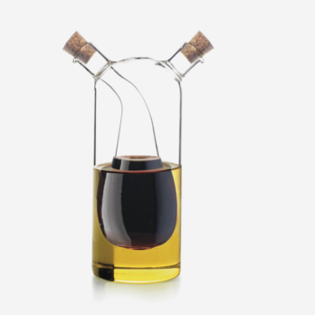 GALHETEIRO VIDRO DUO p/ AZEITE E VINAGRE